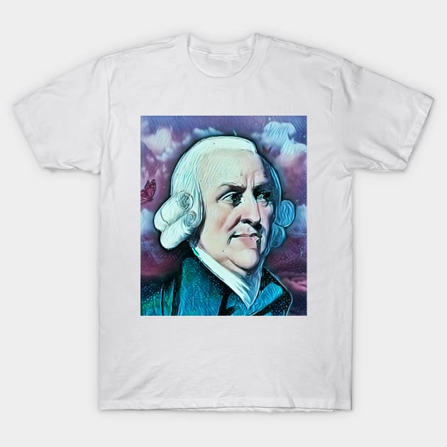 Adam Smith Portrait | Adam Smith Artwork 6 T-Shirt by JustLit